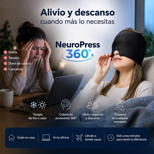 NeuroPress 360° - Gorro de Crioterapia Neural para Migraña